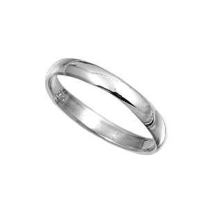  3mm Sterling Silver Wedding Band Ring, Size 11: Jewelry