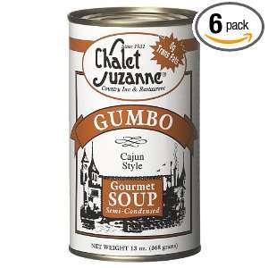 Chalet Suzanne Cajun Style Gumbo Semi condensed, 13 Ounce Cans (Pack 