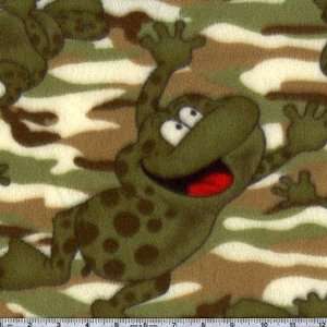   Happy Frogs Camo Green Fabric By The Yard: Arts, Crafts & Sewing