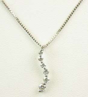 LADIES 14K WHITE GOLD DIAMOND JOURNEY ESTATE NECKLACE 162090  