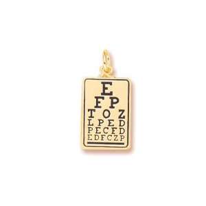  Rembrandt Charms Eyechart Charm, 10K Yellow Gold: Jewelry