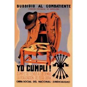  Subsidio al Combatiente   Poster by Flos (12x18): Home 