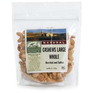  Woodstock Farms Whole Large Roasted Cashews; Salted (8x8oz 