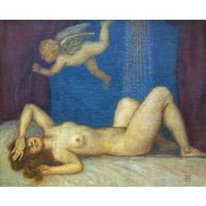  Danae and The Golden Shower by Franz Von Stuck. Size 10.00 