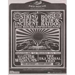  String Cheese Incident Ratdog Newspaper Poster Ad