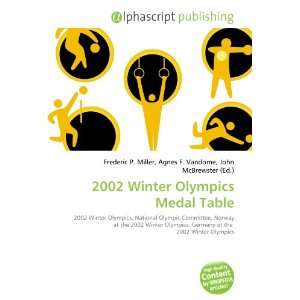  2002 Winter Olympics Medal Table (9786132903648): Books