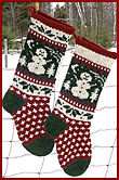 Scandinavian Christmas Stocking Knitting Kit   SNOWMAN  