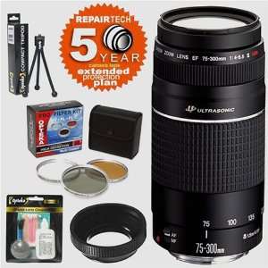  Canon EF 75 300mm f/4 5.6 III USM AF Zoom Telephoto Lens 