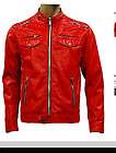 RED PU LEATHER MENS PREMIUM t for Men in White.SIZE MED NWT . RETAIL 