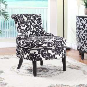    Powell Cap Arm Accent Chair with Diana Swoop Back: Home & Kitchen