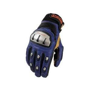  ICON TiMax TRX Short Motorcycle Gloves BLUE MD Automotive