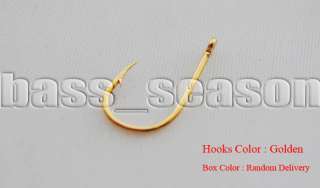 Crazy Sale 500 Pcs 10 Sizes Golden Fishing Hooks Plastic Box  