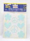   yellow bicycle free spirit fabric glitter sticke expedited shipping