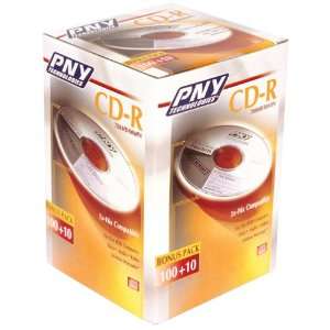  PNY CDR110B16 CD R, 80 Minute, 700 MB, 16x (110 Pack 