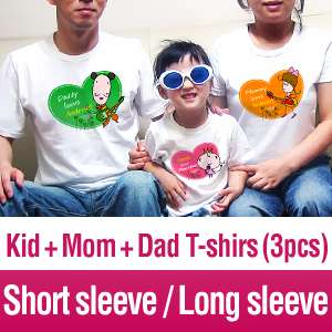 Cute custom t shirts for Family(1set=three t shirts)C4  