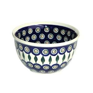  Polish Pottery Peacock Small Mixing Bowl: Kitchen & Dining
