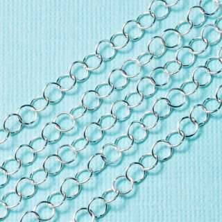 Sterling Silver Bulk Chain 3.5mm Circle link By Foot  