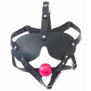  Red and Black Head Harness Blindfold: Health & Personal 