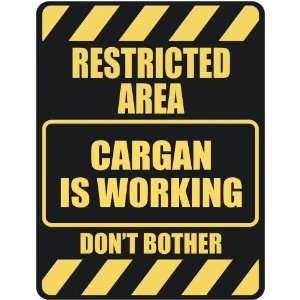   RESTRICTED AREA CARGAN IS WORKING  PARKING SIGN: Home 