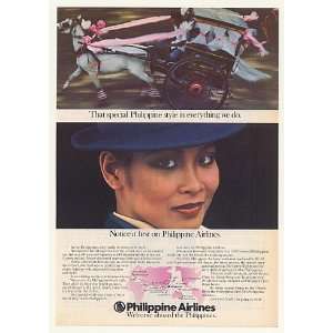   Airlines Calesa Carriage Stewardess Print Ad (43819)