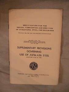 Steel Construction Manual AISC 1956 5th Edition  