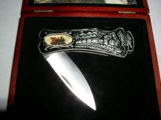Steam Train Collectors Knife in Display Case, NM  