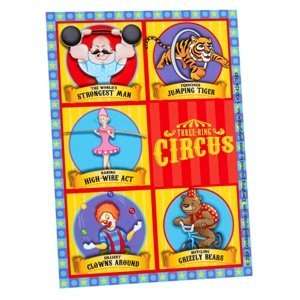  Three Ring Circus Sticker Sheets (4) Party Supplies Toys & Games