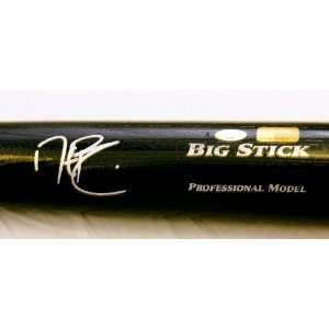  Autographed Dustin Pedroia Bat   Black Big Stick 