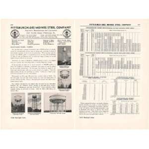   Steel Co Elevated Water Tanks 2 Page Print Ad (53639)