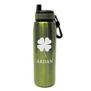  Clover Etched Stainless Water Bottle: Kitchen & Dining
