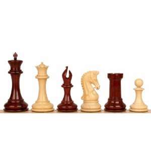  Imperial Staunton Chess Set in Red Sandalwood & Boxwood 