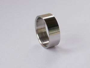 Stainless Steel 7MM Wide Flat Evgraveable Wedding Band Ring Sizes7 8 9 