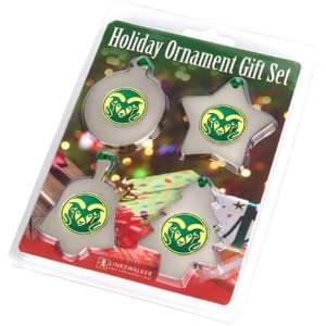  Colorado State Rams Holiday Ornament Gift Set Sports 