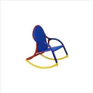   Portable Folding Childrens Rocking Chair   Blue Mesh Toys & Games