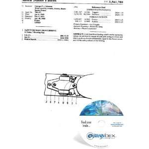  NEW Patent CD for SAFETY SKI BOOT FRONT BINDING 
