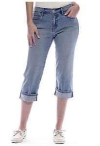Levis 515 Cuffed Capri Jeans with Belt Womens 10 NWT $42  