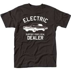 Electric Dealer Mens Short Sleeve Casual Wear Shirt   Black / X Large