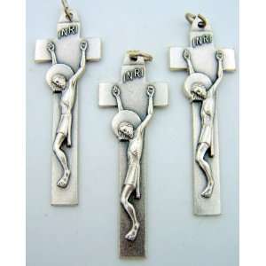  Rare Lot 3 Catholic Rosary Part Crucifix Silver Gild Cross 