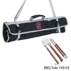  Stanford Cardinal SU NCAA Deluxe Wooden BBQ Grill Set: Sports