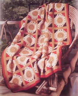 SQUARE DANCE Afghan Crochet Pattern*southwest style  