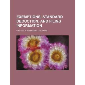 Exemptions, standard deduction, and filing information for use in 