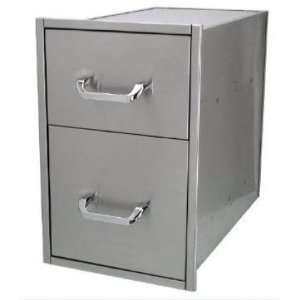  Narrow/Deep Stainless Steel Drawer Set for Built in Islands Set of