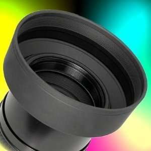 58MM 3 Staged Collapsible Rubber Lens Hood