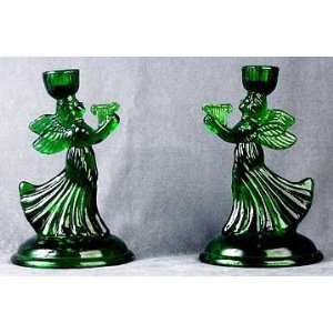  Glass Angel Candlestick Holders for Christmas