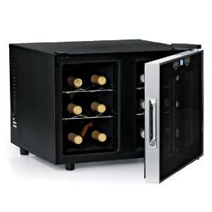   Silent 12 Bottle 2 Temp Touchscreen Wine Refrigerator: Appliances
