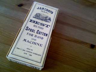   Box J & P Coats Six Cord Spool Cotton w/ Lion & Eagle  
