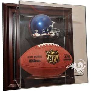  St. Louis Rams Mini Helmet and Football Case Up Display 