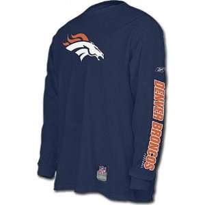  Denver Broncos Team Sideline Long Sleeve T Shirt: Sports 