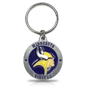   Minnesota Vikings Logo Metal Key Chain, Official Licensed: Automotive