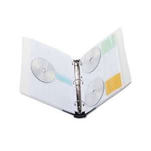  CD/DVD Three Ring Refillable Binder, Holds 90 Disks, Clear 
